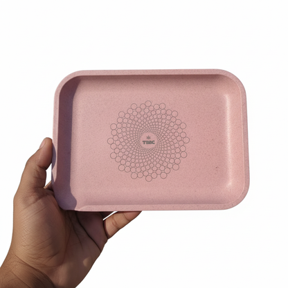TBBC | Rose Bliss Eco Rolling Tray – Biodegradable Pulp, Sustainable & Stylish