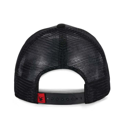 High-Crown 5-Panel “420” Embroidered Cap - Black