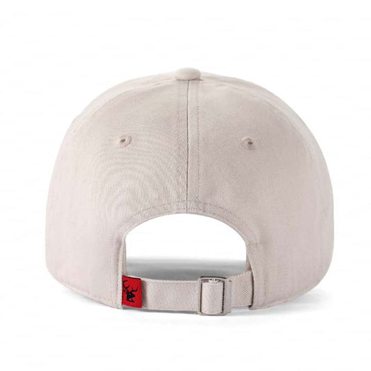 Low-Crown 6-Panel Embroidered Leaf Cap - Beige