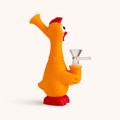 9" Screaming Chicken Silicone Waterpipe