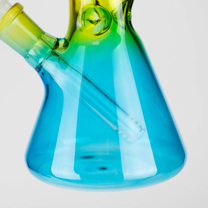 8" Three-Tone Color Glass Beaker Bong