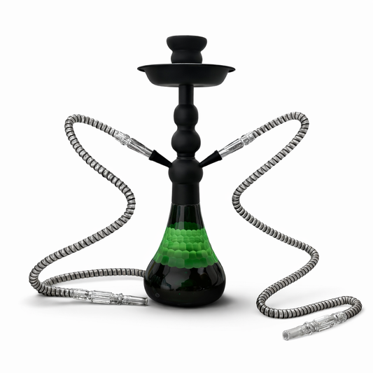 18" Honeycomb Modern Dual Hose Glass Hookah