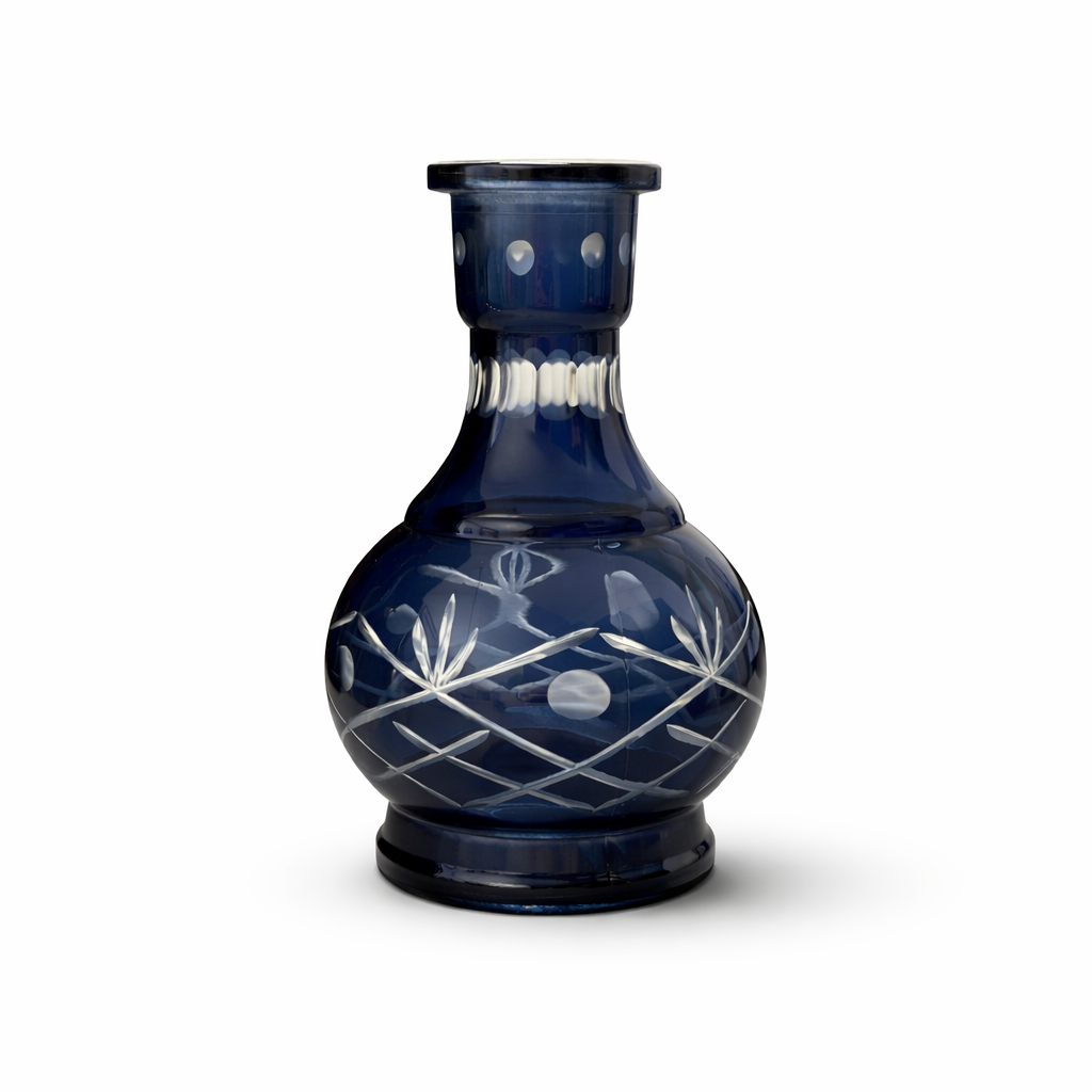 18" Traditional Dual Hose Glass Hookah – Classic Engraved Design