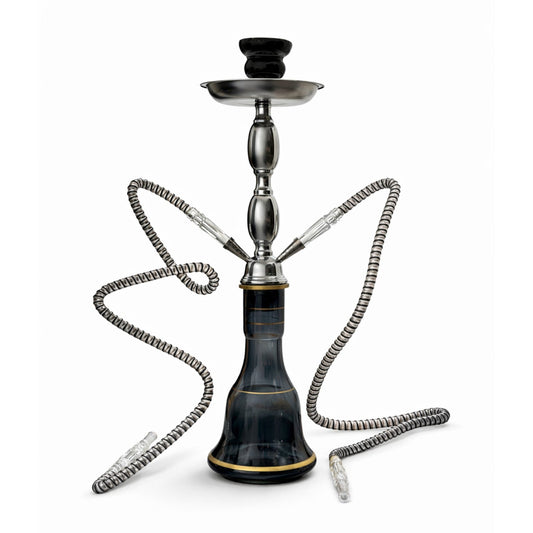 18" Dual Hose Hookah Set Black