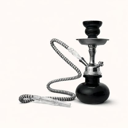 10" Mini Glass Hookah Set - Black