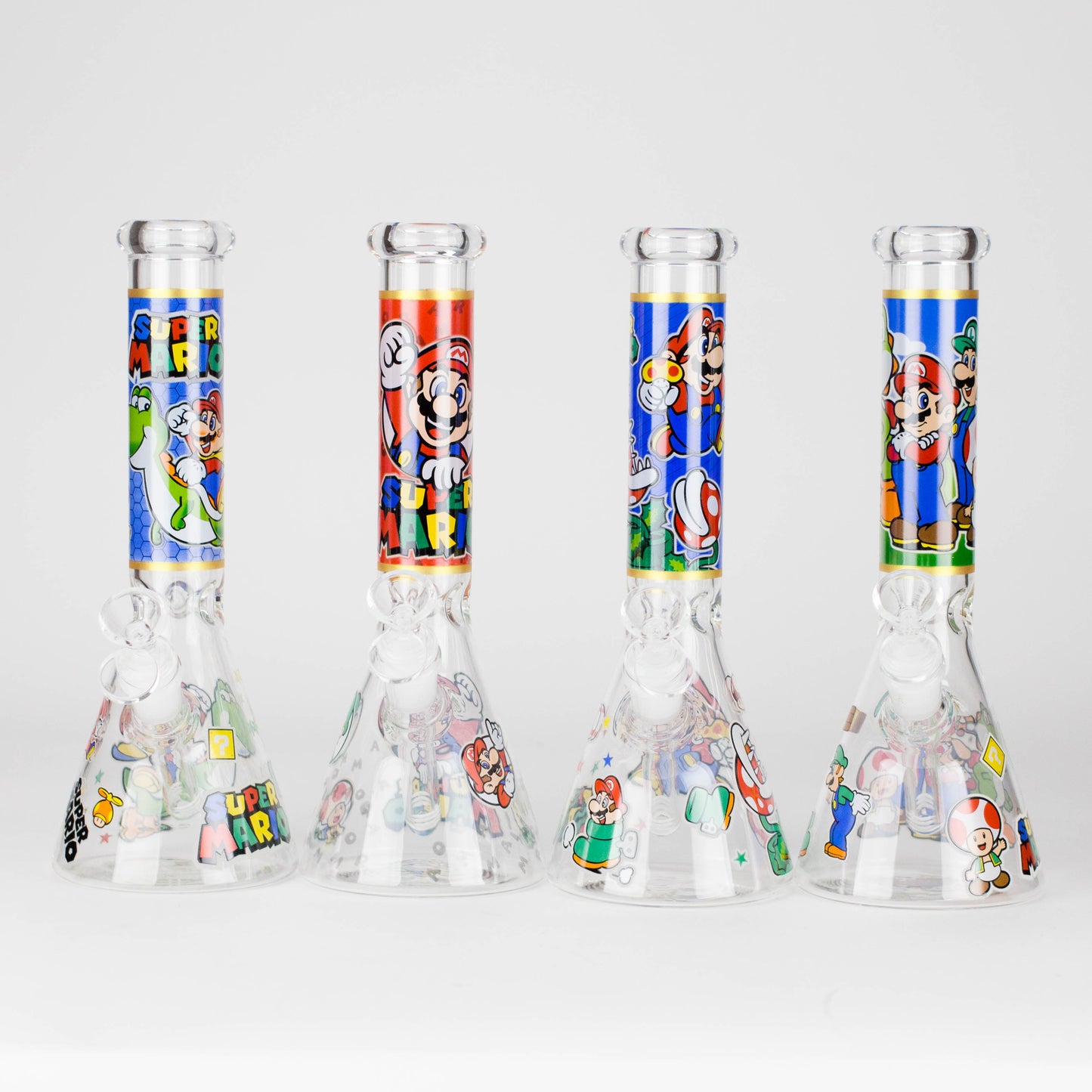 10" Carton Hero Design Glass Beaker Bong