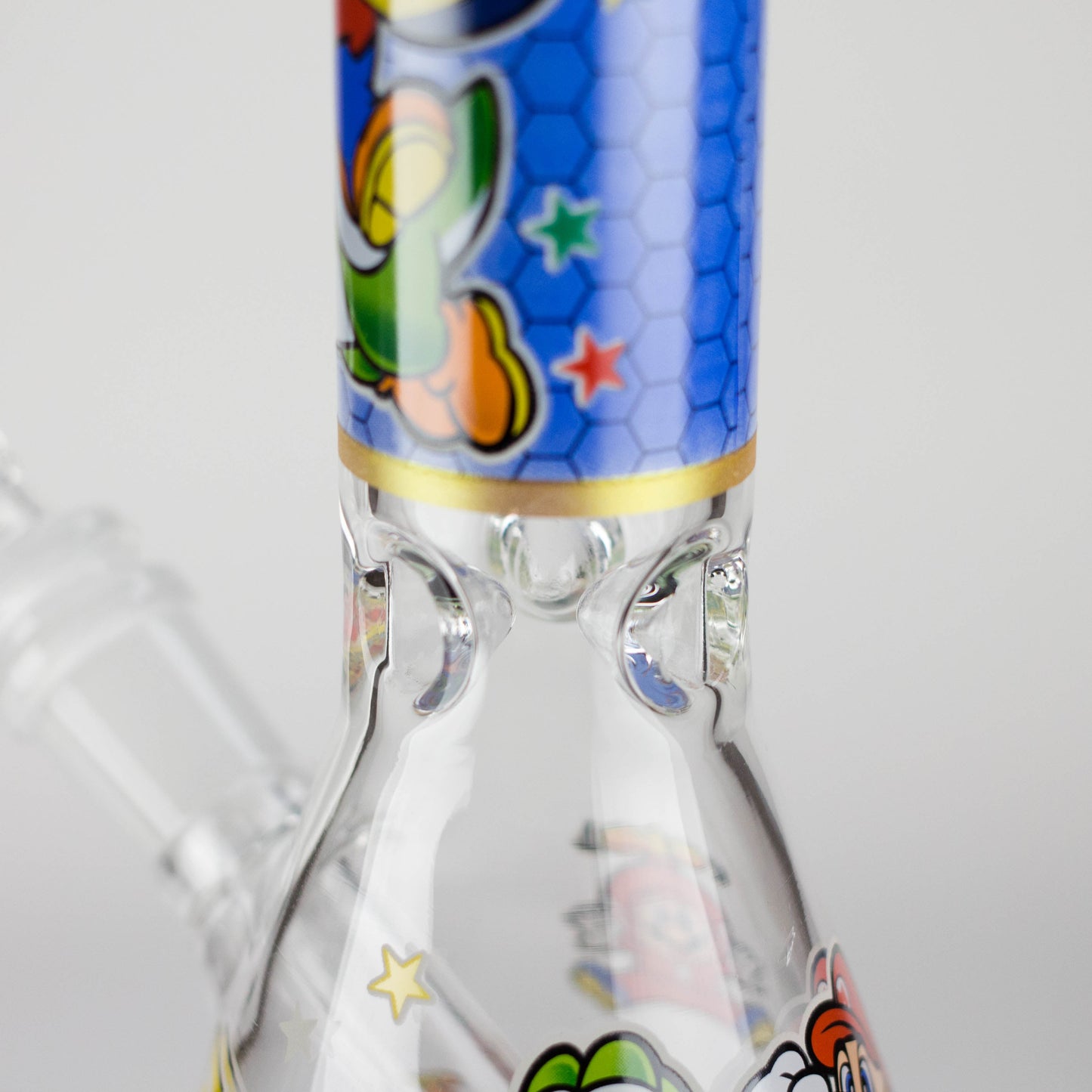 10" Carton Hero Design Glass Beaker Bong