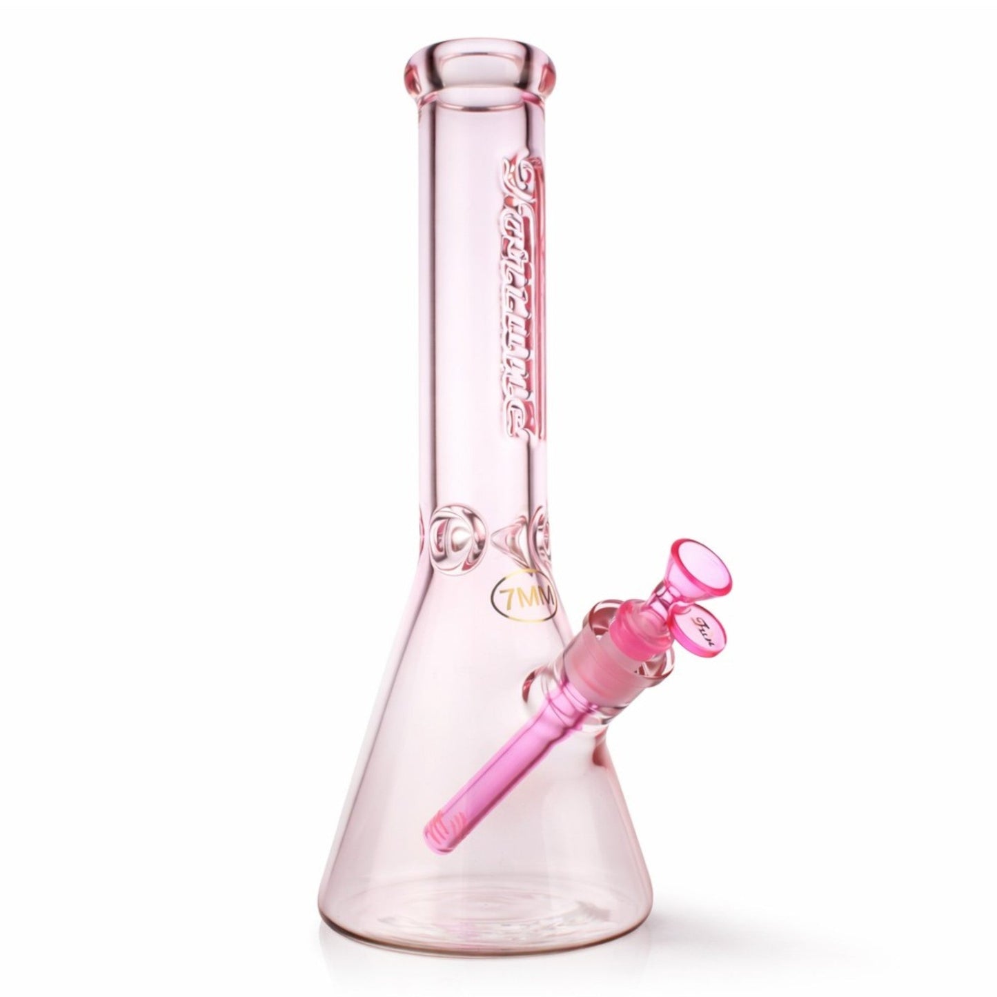 Fortune | 14" 7mm Engraved Color Beaker Bong