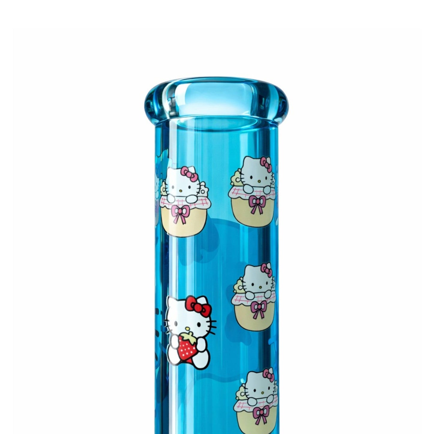 14" 7mm Pink Kitty Graphic Beaker Bong