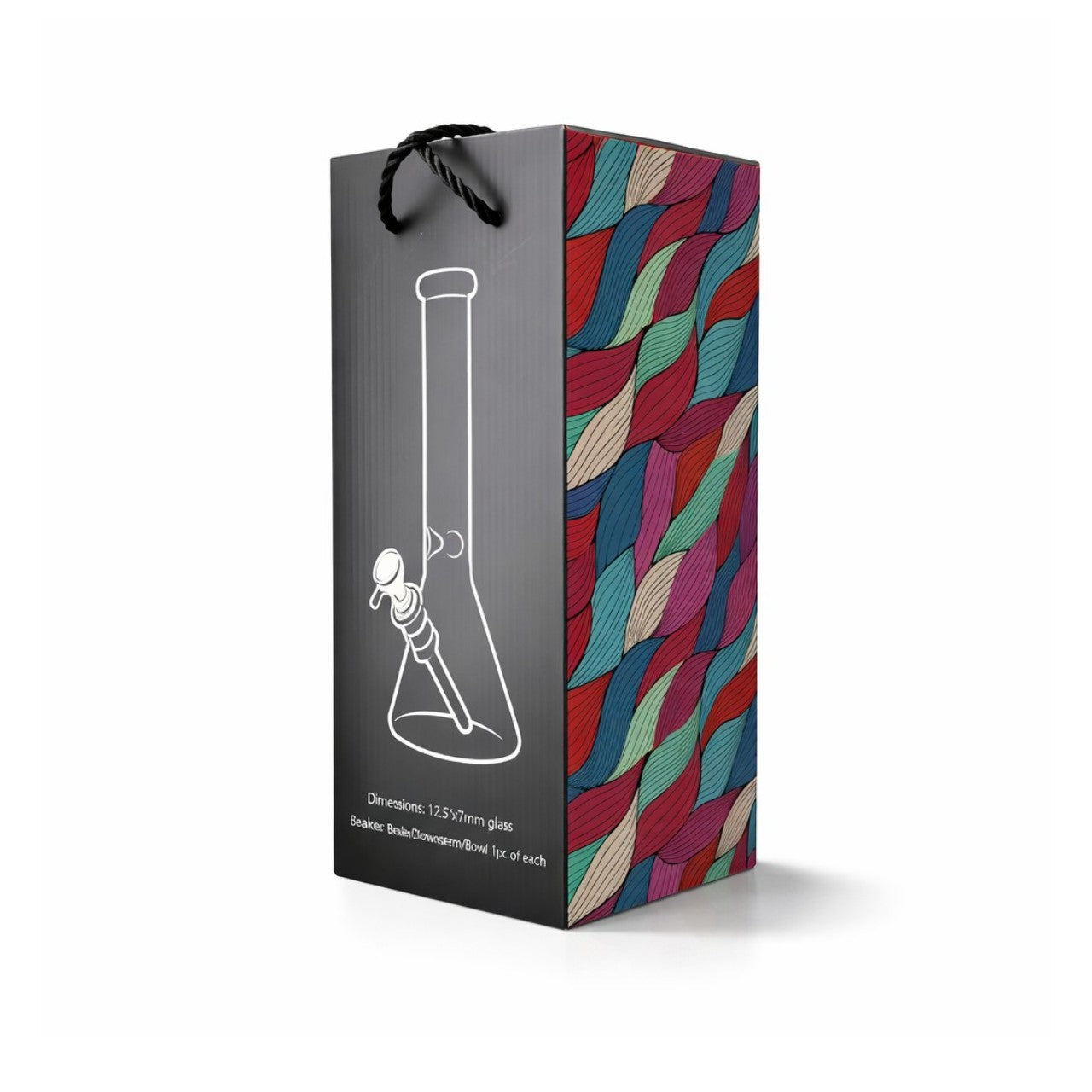 12.5” Diamond Beaker Bong – 7mm Thick Glass w/ Gift Box