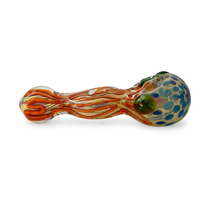 5” Artistic Double Glass Hand Pipe-Assorted Color