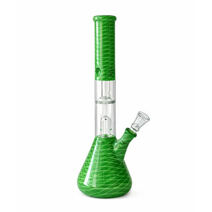 12” Dual Chamber Showerhead Perc Beaker Bong – Assorted Colors