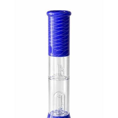 12” Dual Chamber Showerhead Perc Beaker Bong – Assorted Colors