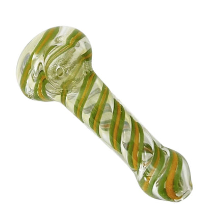 4-1/2" Fusion Spin Spoon Glass Pipe-2CT Assorted