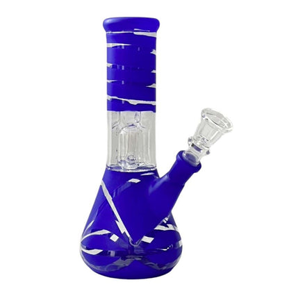 8” Color Spiral Beaker Bong – Built-In Perc
