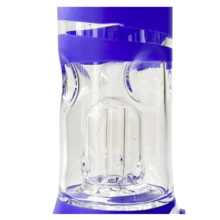 8” Color Spiral Beaker Bong – Built-In Perc