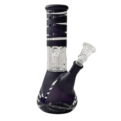 8” Color Spiral Beaker Bong – Built-In Perc