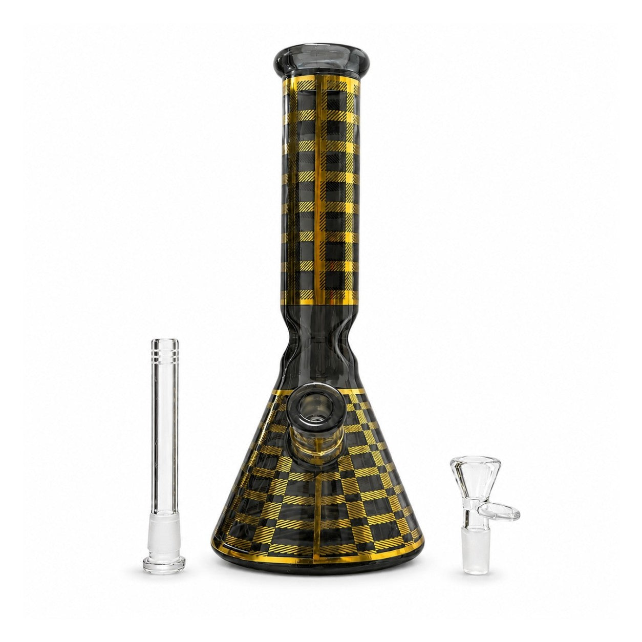 12.5" Plaid Beaker Bong with Gift Box