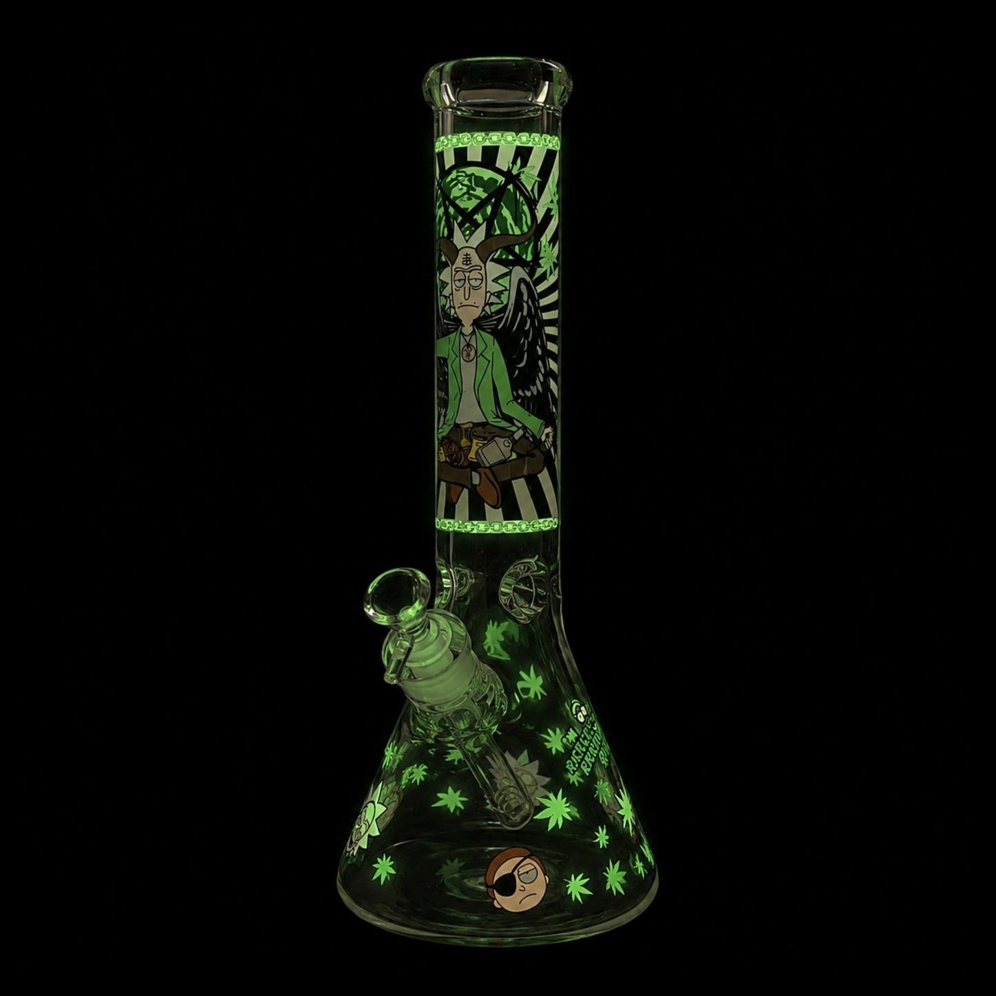 14" 7mm Interdimensional Glow Beaker Bong