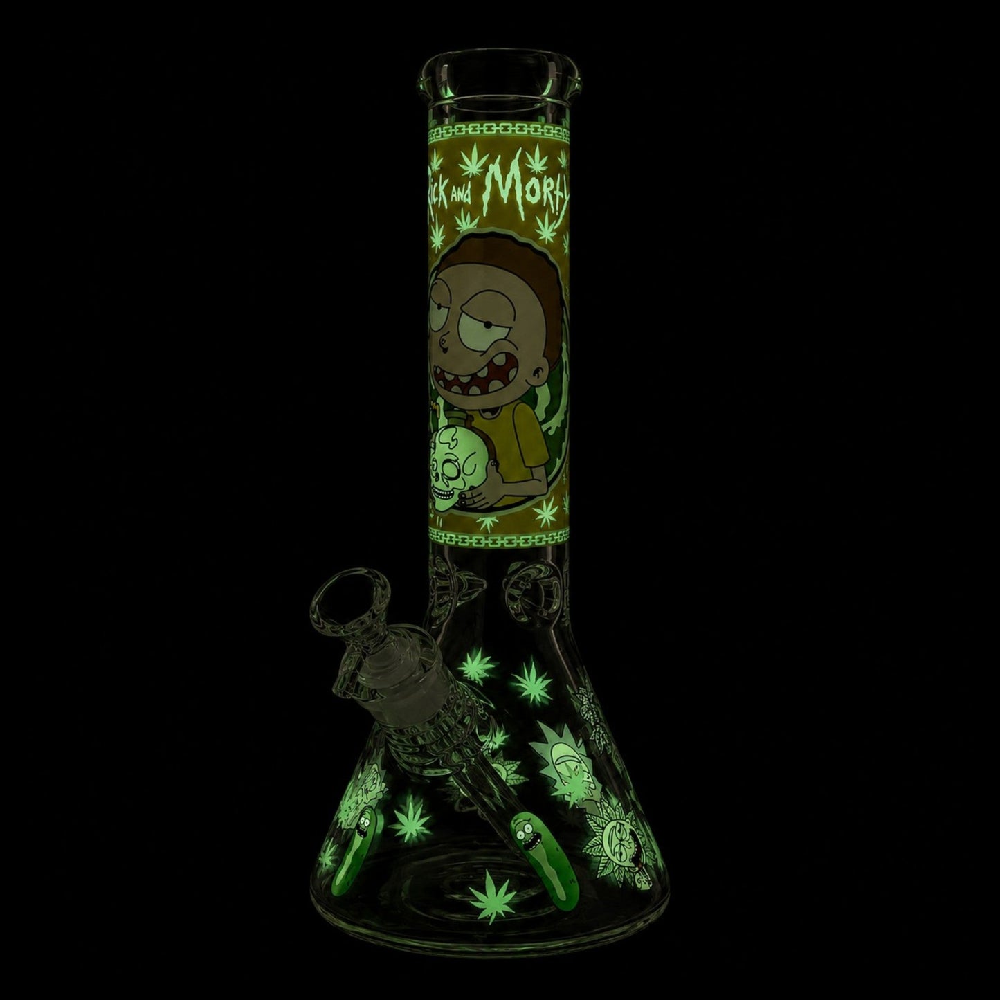 14" 7mm Interdimensional Glow Beaker Bong