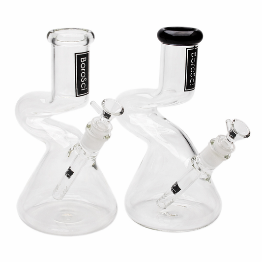 BoroSci | 9" Loop Beaker Glass Bong (Black)