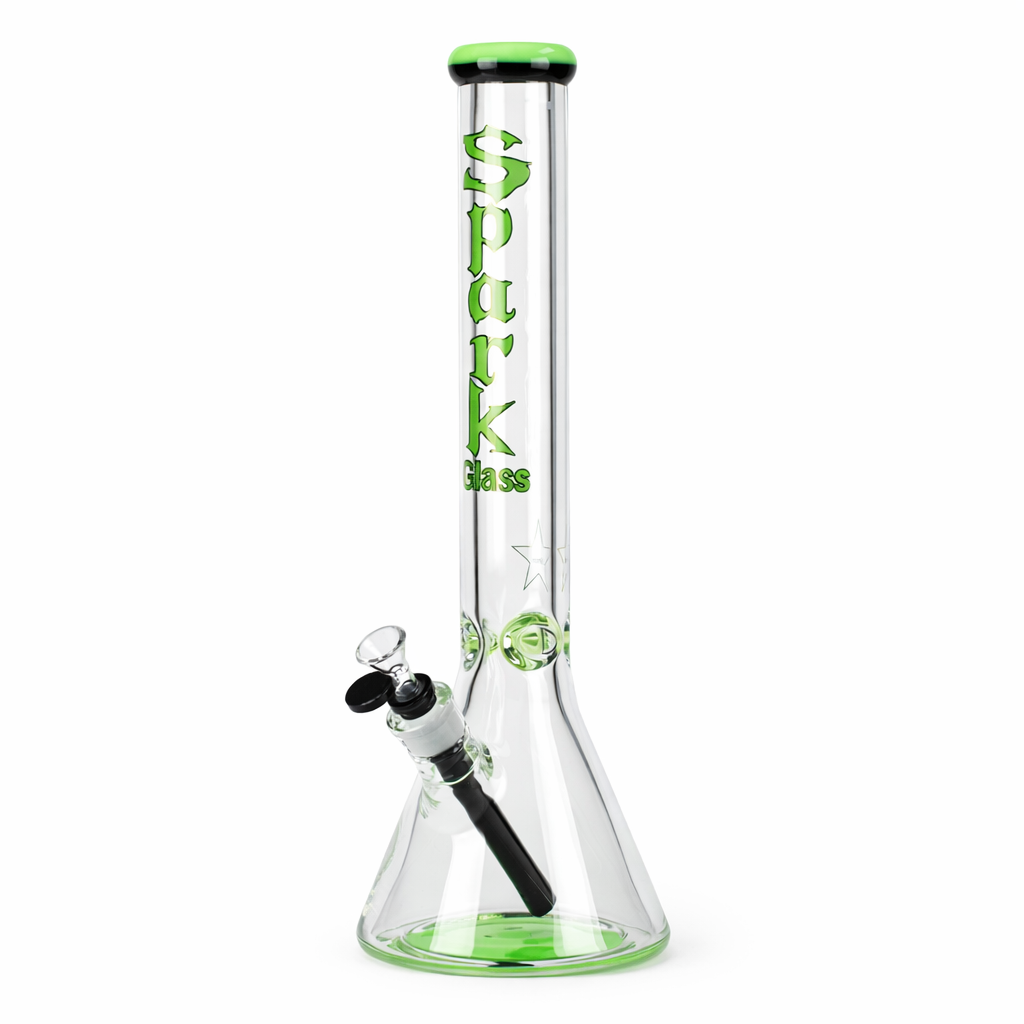 Spark  | 18" 9 mm glass water bong with thick base