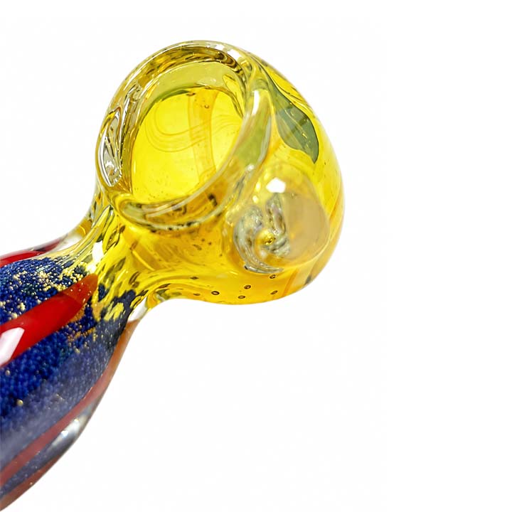 4.5" Striped Fumed Glass Hand Pipe