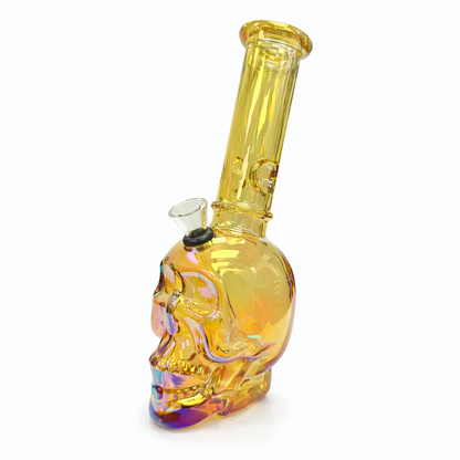 8″ Skull Glass Bong – Metallic Finish [GP2047]