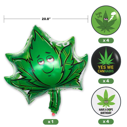 420 Party Weed Balloon Set-13 PCS_0