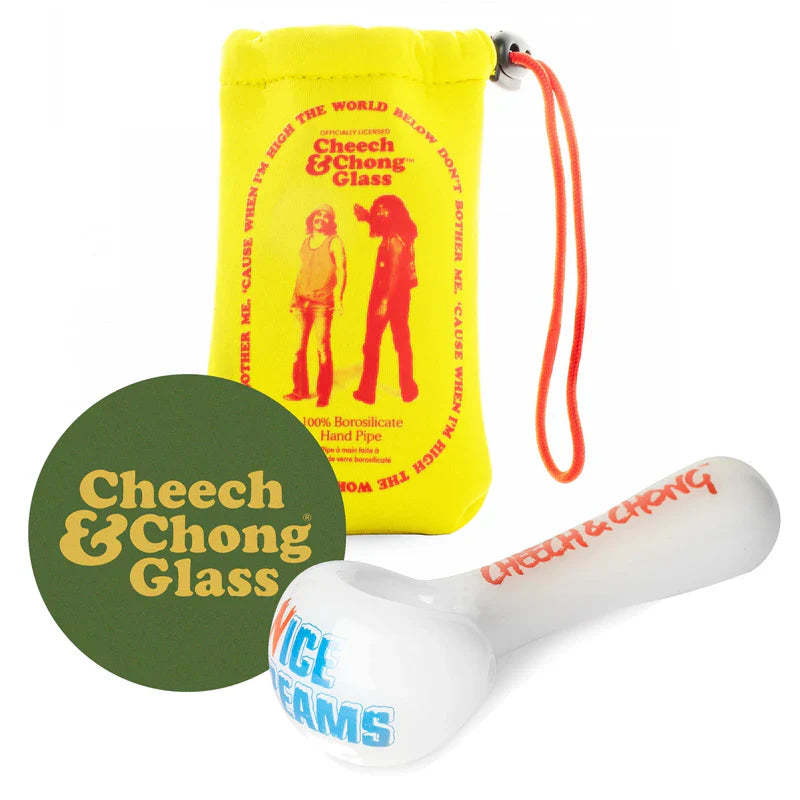 Cheech & Chong® Glass | 4.5" Nice Dreams Hand Pipe W/Ash Catcher Mouthpiece