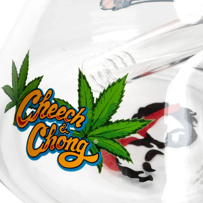 Cheech & Chong® Glass | 10" Pop Art Beaker Base Water Pipe [CC155]