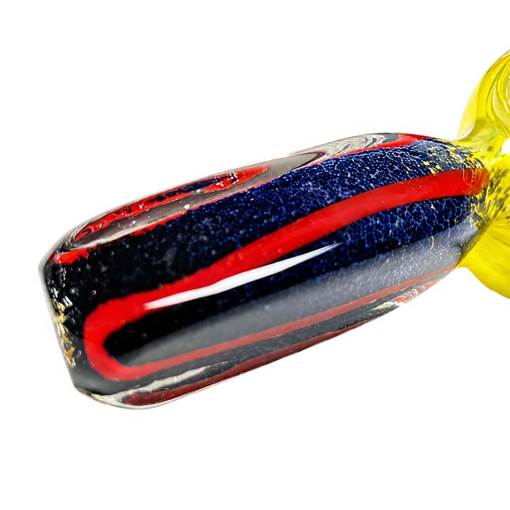 4.5" Striped Fumed Glass Hand Pipe