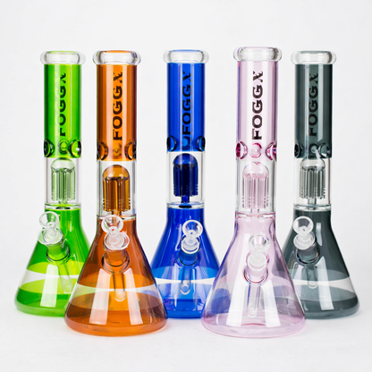 FOGGX | 14" Colored Glass Water Pipe with Percolator [FTLL09]