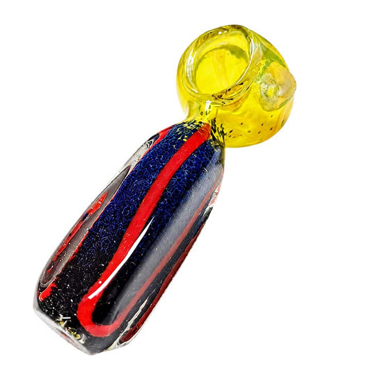 4.5" Striped Fumed Glass Hand Pipe