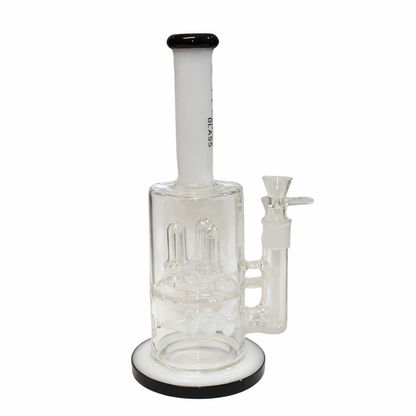 Tree Glass | 12" Fat Triple Dome Perc Bong Oreo