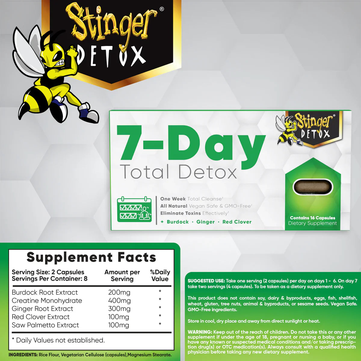 Stinger Detox | 7-Day Total Detox Permanent Cleanser Capsules