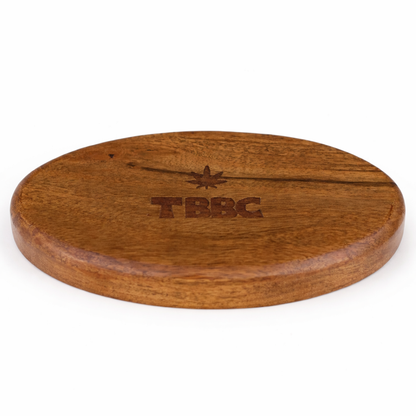 TBBC | Natural Hardwood oval Rolling Tray