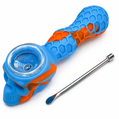 4.5" Skull Head Silicone pipe