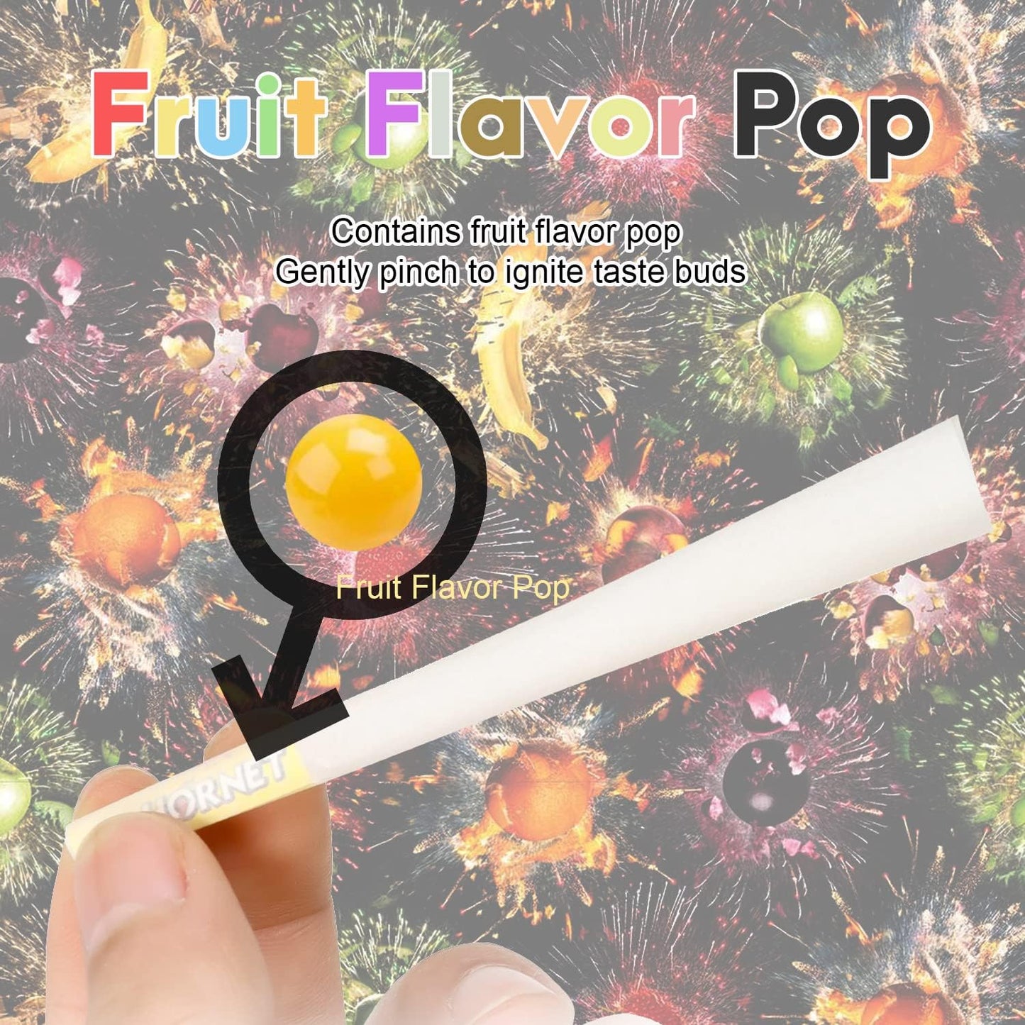 Honeypuff | 1 1/4 Size Fruit flavor tip 6pk Hemp cones Box of 20_2