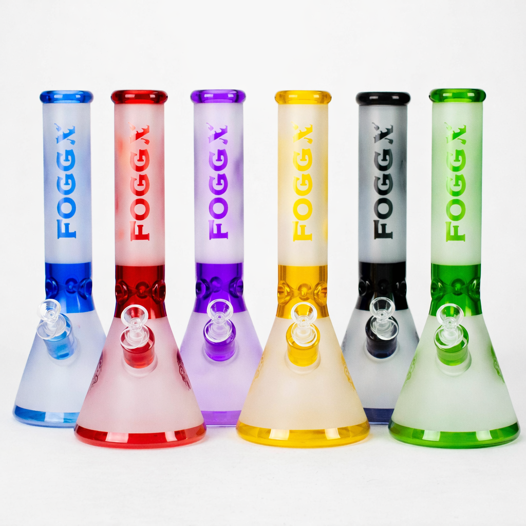 FOGGX | 14" Sandblasted Frosted Big Skull Beaker Water Pipe – 7mm Thick [FT1648ATS]