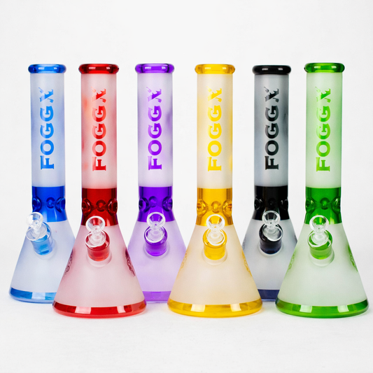 FOGGX | 14" Sandblasted Frosted Big Skull Beaker Water Pipe – 7mm Thick [FT1648ATS]