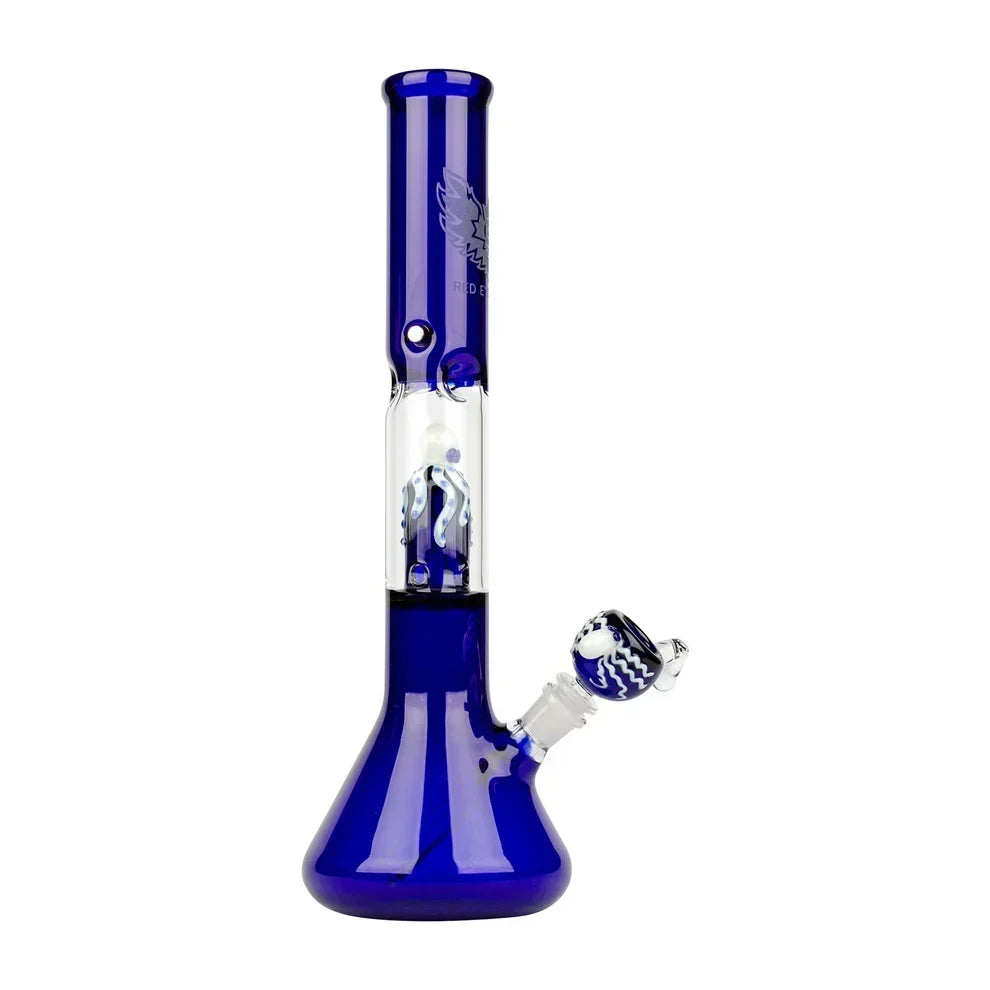 Red Eye Glass 17" Octopus Perc Beaker Bong