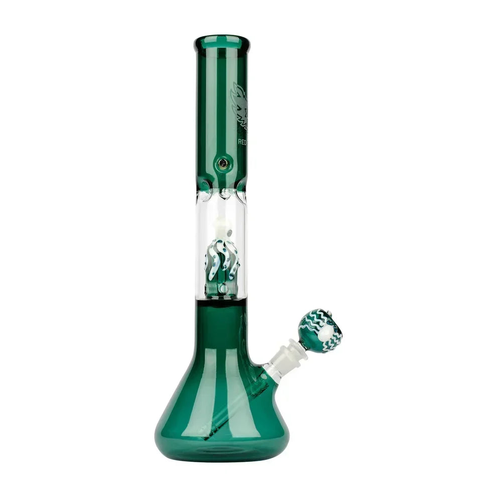 Red Eye Glass 17" Octopus Perc Beaker Bong