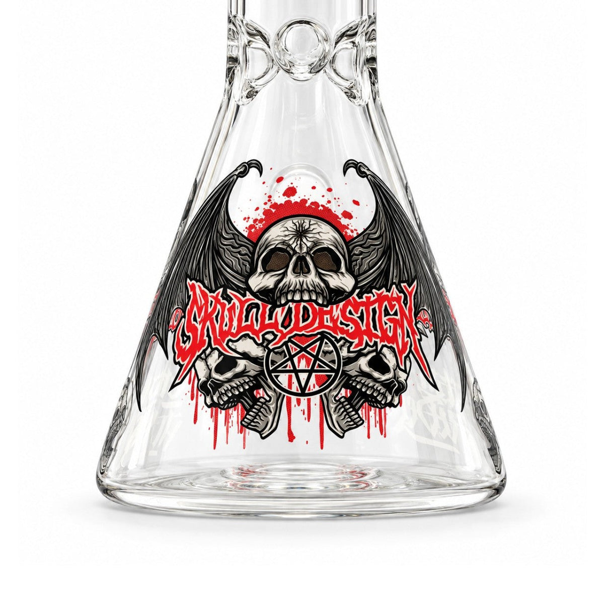 10" Glow-in-the-Dark Skull Graphic Beaker