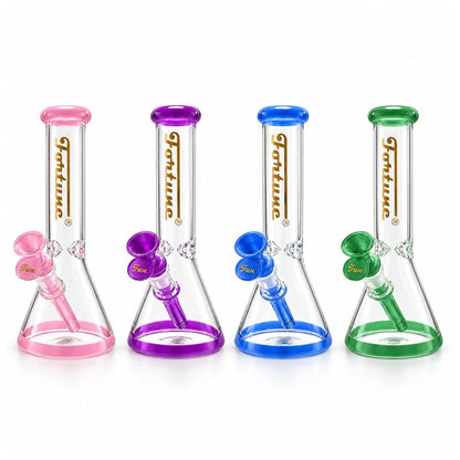 Fortune | 10" Color Accent Beaker Glass Water Pipe – 5mm