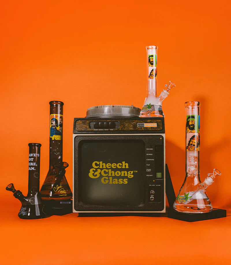 Cheech & Chong® Glass | 10" Pop Art Beaker Base Water Pipe [CC155]