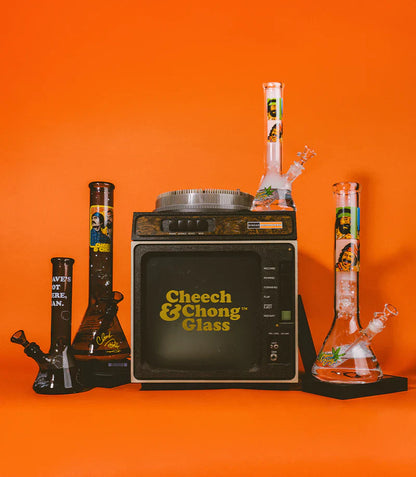 Cheech & Chong® Glass | 10" Pop Art Beaker Base Water Pipe [CC155]