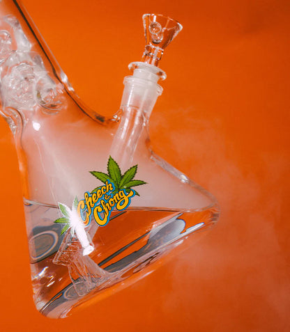 Cheech & Chong® Glass | 10" Pop Art Beaker Base Water Pipe [CC155]