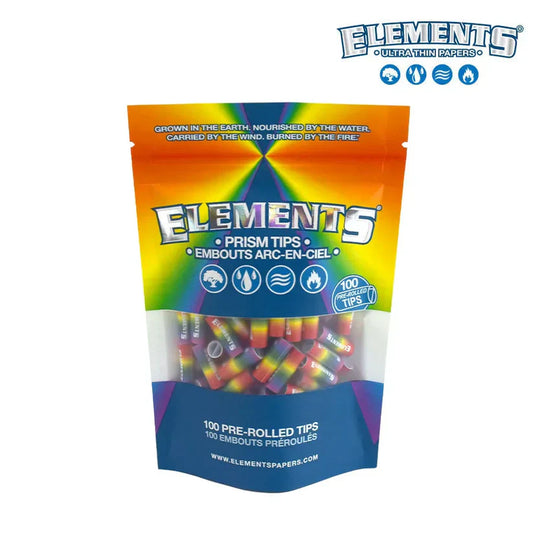 Elements | Rainbow Prism Tips – Perforated 100 Tips per Bag