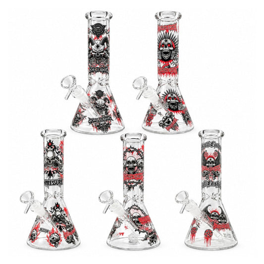 10" Glow-in-the-Dark Skull Graphic Beaker